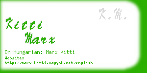 kitti marx business card